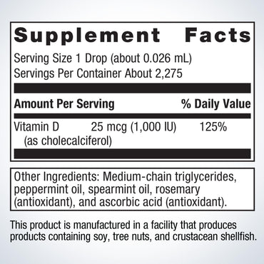 Metagenics, MetaKids® Vitamin D3, 2 fl oz UPC 755571947857 | HiLife Vitamins