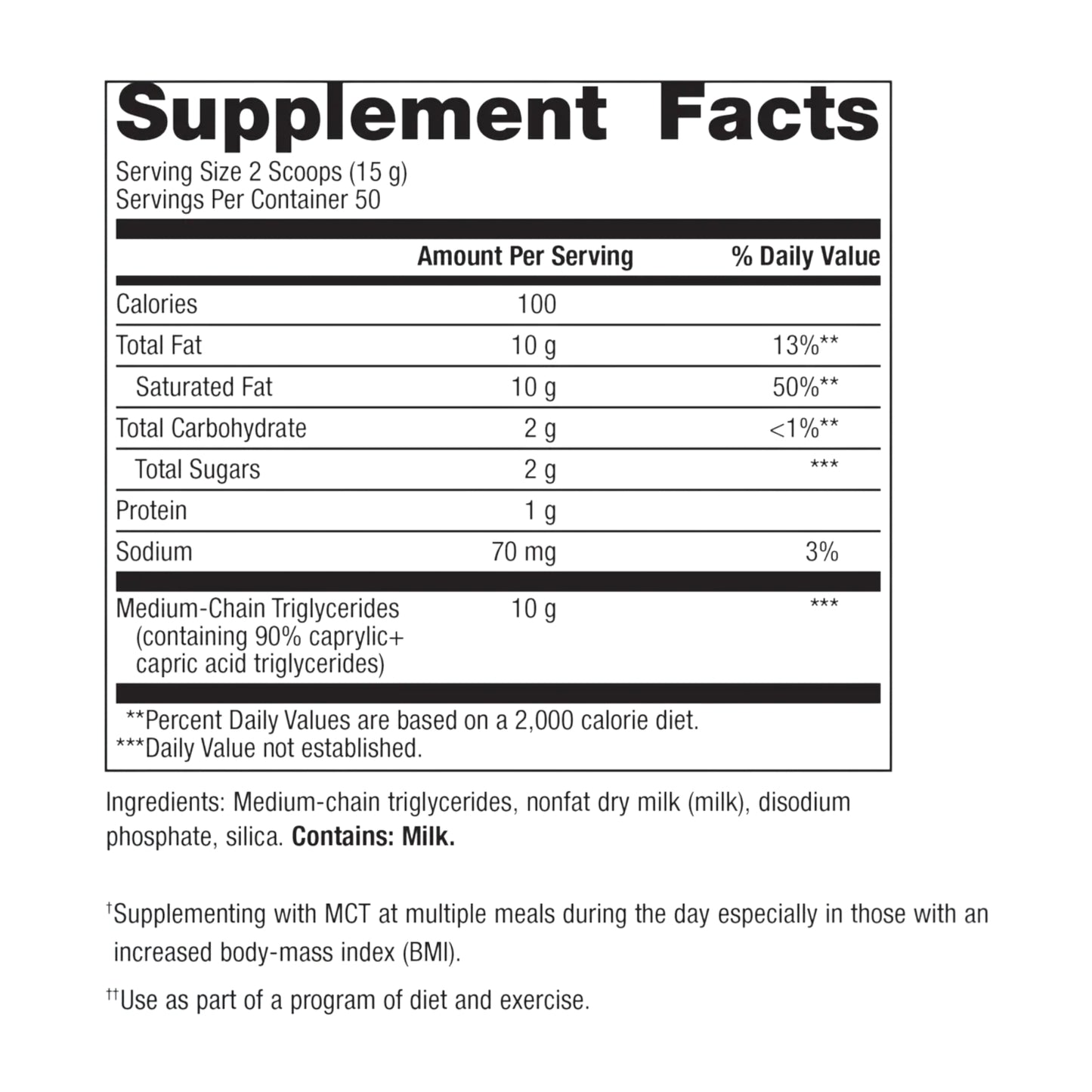 Metagenics, MCT Powder, 1 lb 10.45 oz (750 g) UPC 755571948847 | Hilife Vitamins
