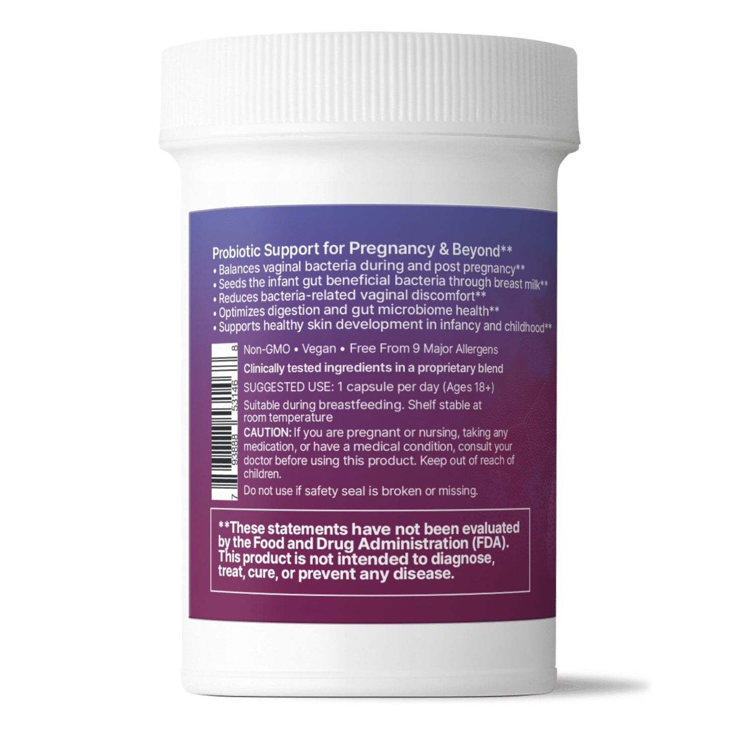 Microbiome Labs, Pregnancy Support, 30 Capsules UPC 793888531468 | HiLife Vitamins