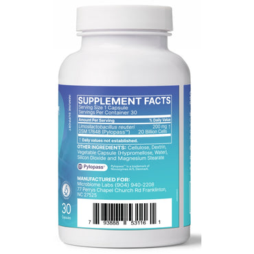 Microbiome Labs, PyloGuard, 30 Capsules UPC 793888531161 | HiLife Vitamins