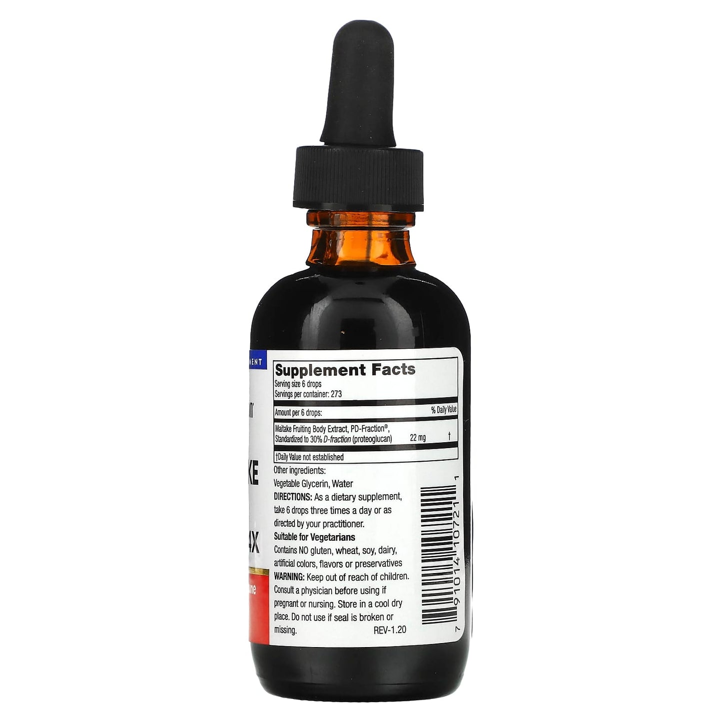 Mushroom Wisdom, Maitake D-Fraction, Pro 4X, 2 Oz LIQUID UPC 791014107211 | Hilife Vitamins