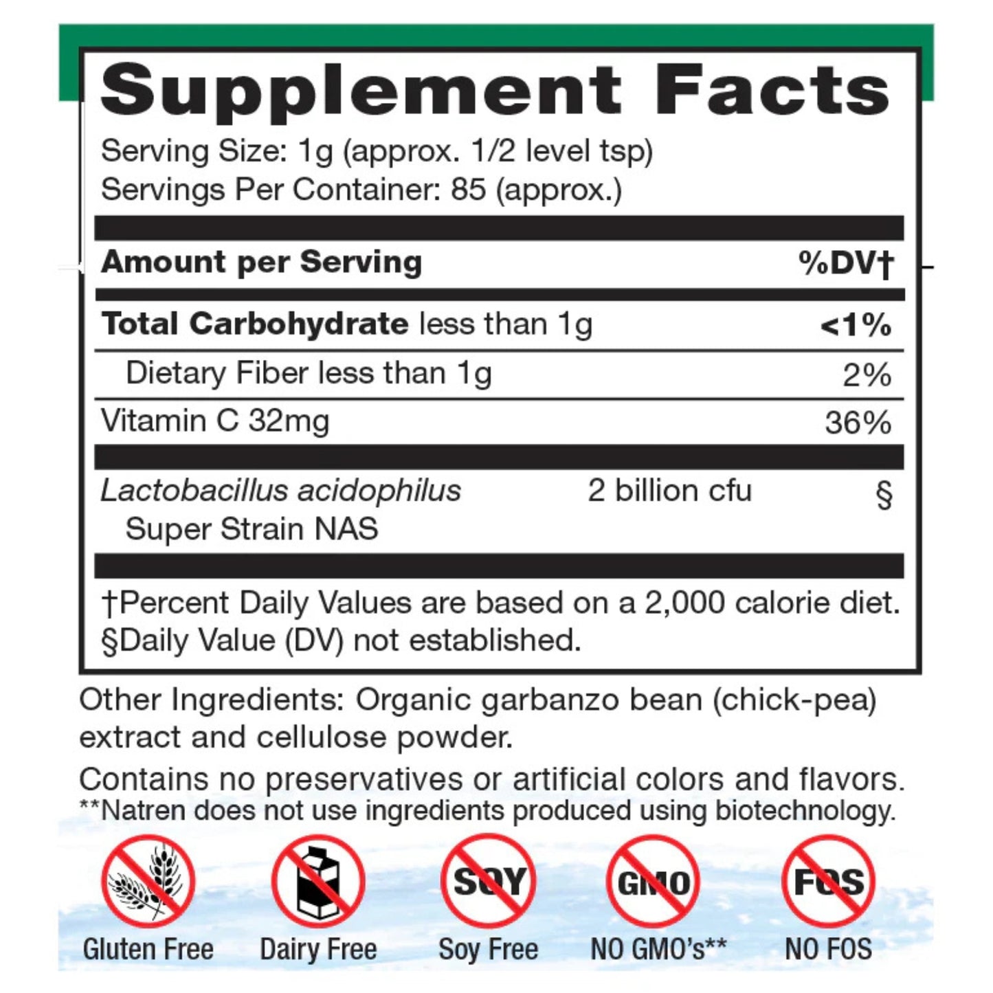 Natren, Megadophilus, Dairy Free, 3.0oz (85.05g) - 052557703002 | Hilife Vitamins