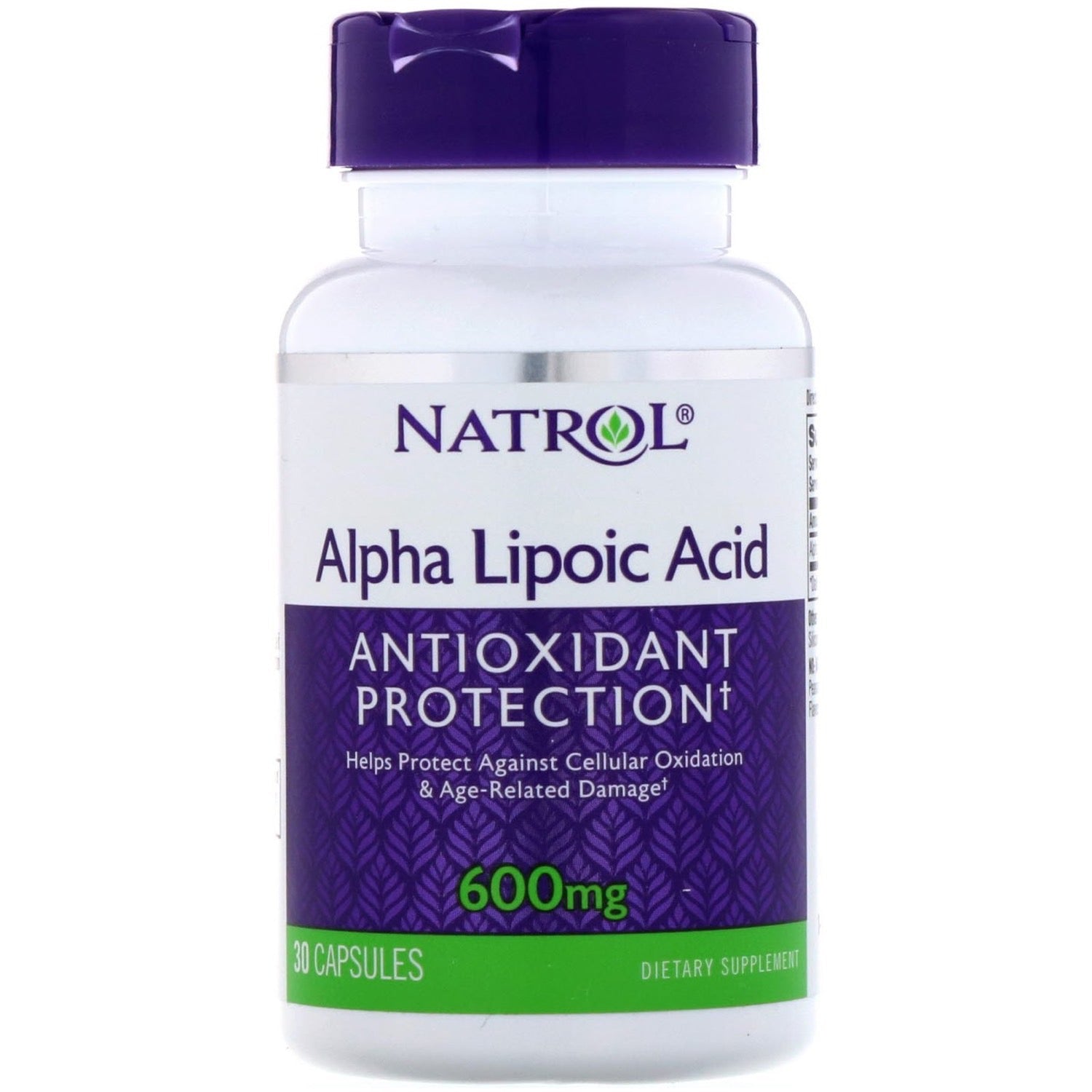 Natrol, Alpha Lipoic Acid 600 mg, 30 Capsules UPC 047469044725 | HiLife Vitamins