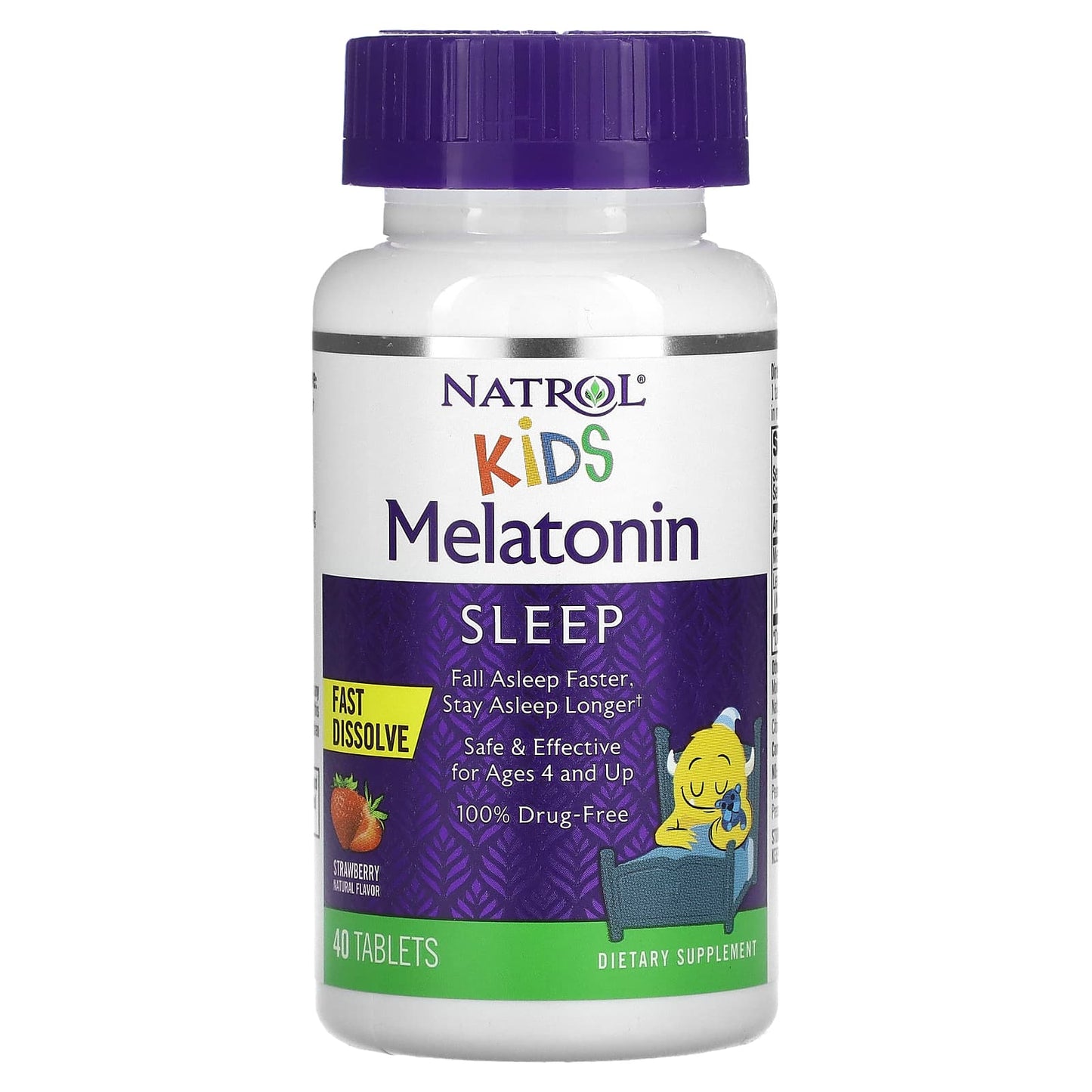 Natrol, kids melatonin Fast Dissolve, 40 Tablets UPC 047469075293 | HiLife Vitamins