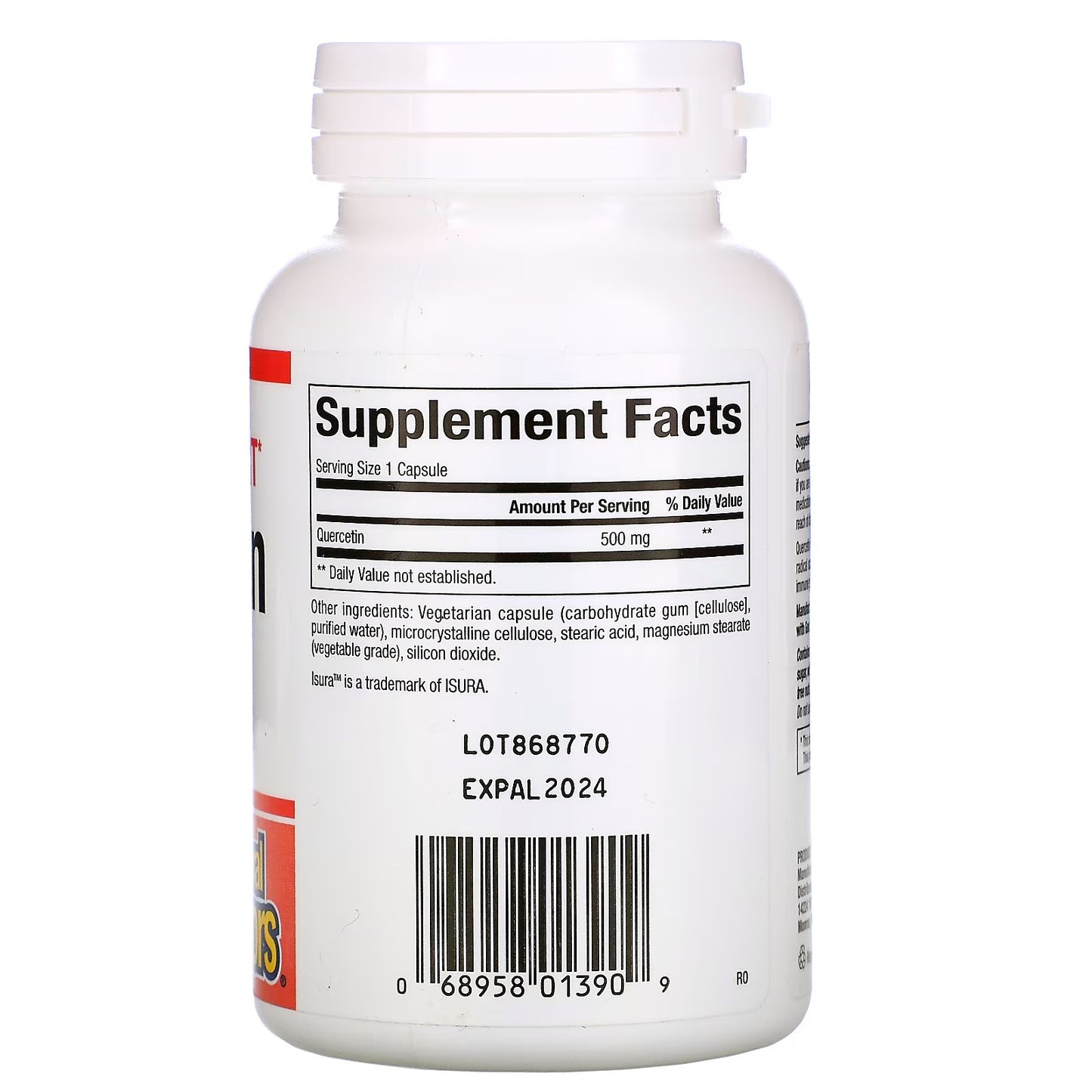 Natural Factors, Quercetin, 500 mg, 60 Vegetarian Capsules UPC 068958013909 | HiLife Vitamins