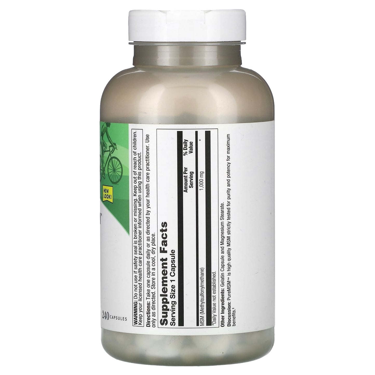 Natural Balance, Pure MSM 1000 mg, 240 Capsules UPC 047868002685 | HiLife Vitamins