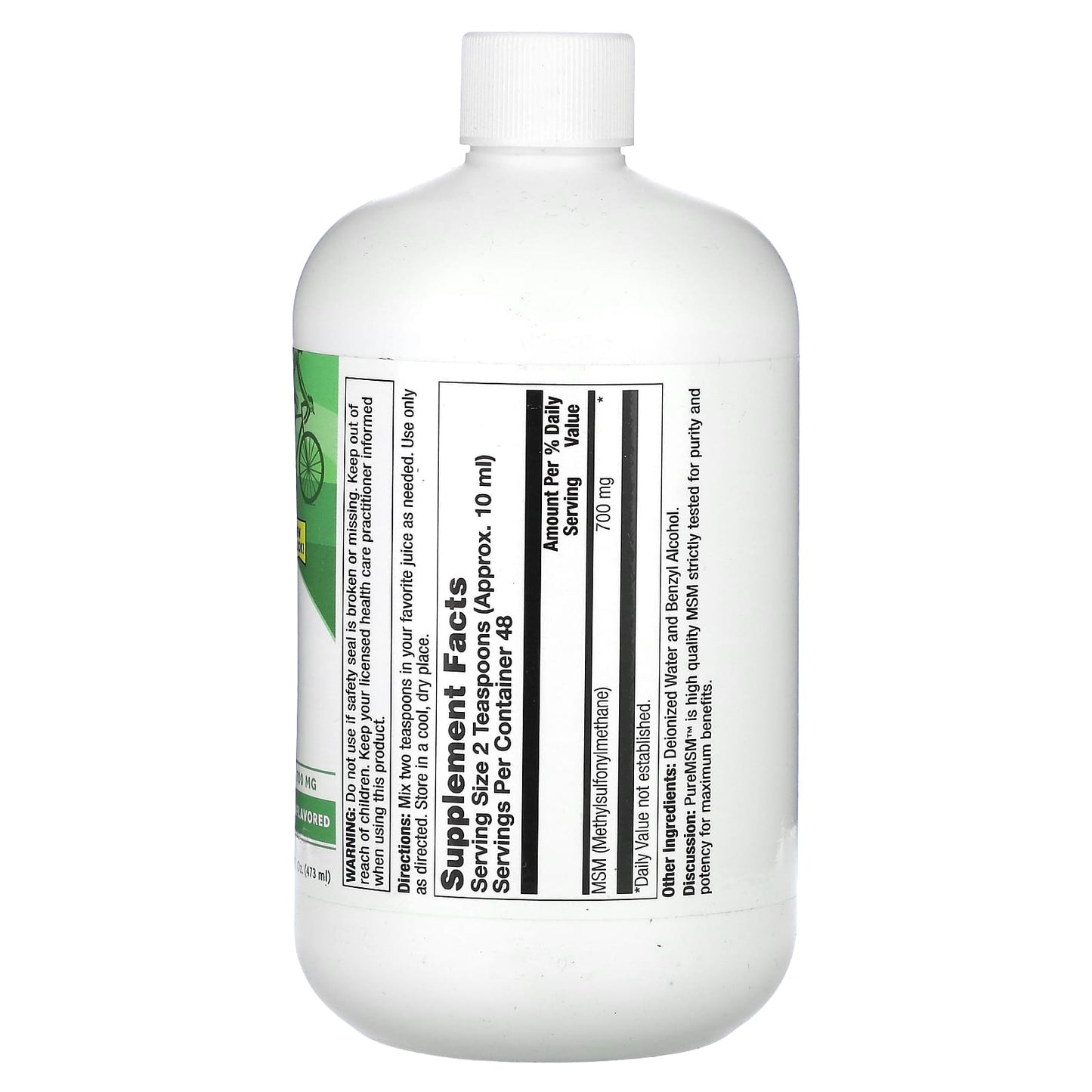 Natural Balance, Pure MSM Liquid, Unflavored, 700 mg, 16 fl oz (473 ml) UPC 047868002722 | HiLife Vitamins