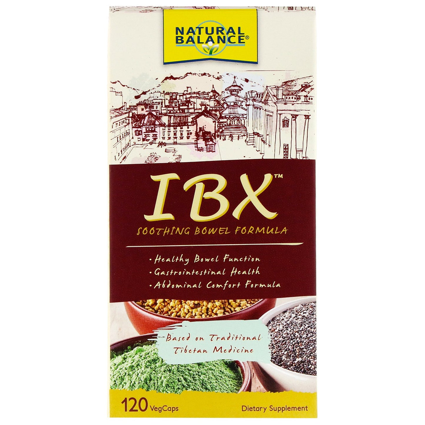 Natural Balance, IBx Bowel Formula, 120 VegCaps UPC 047868456204 | HiLife Vitamins