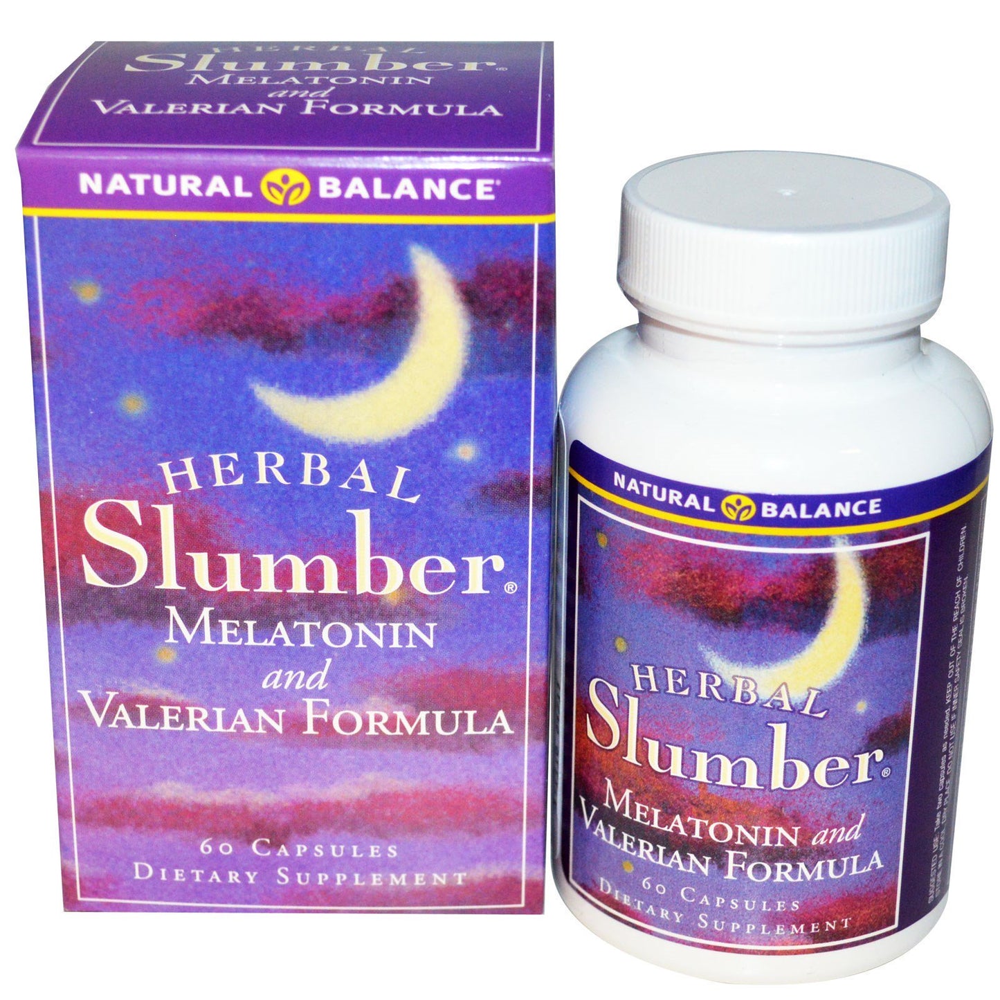 Natural Balance, HERBAL SLUMBER, 60 Vegetarian Capsules UPC 047868777040 | HiLife Vitamins