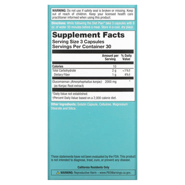 Natural Balance, Natural Balance, Glucomannan, Maximum Strength, 666 mg, 90 Capsules UPC 047868804449 | HiLife Vitamins
