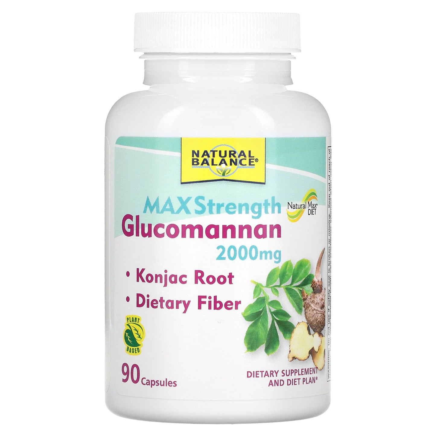 Natural Balance, Natural Balance, Glucomannan, Maximum Strength, 666 mg, 90 Capsules UPC 047868804449 | HiLife Vitamins