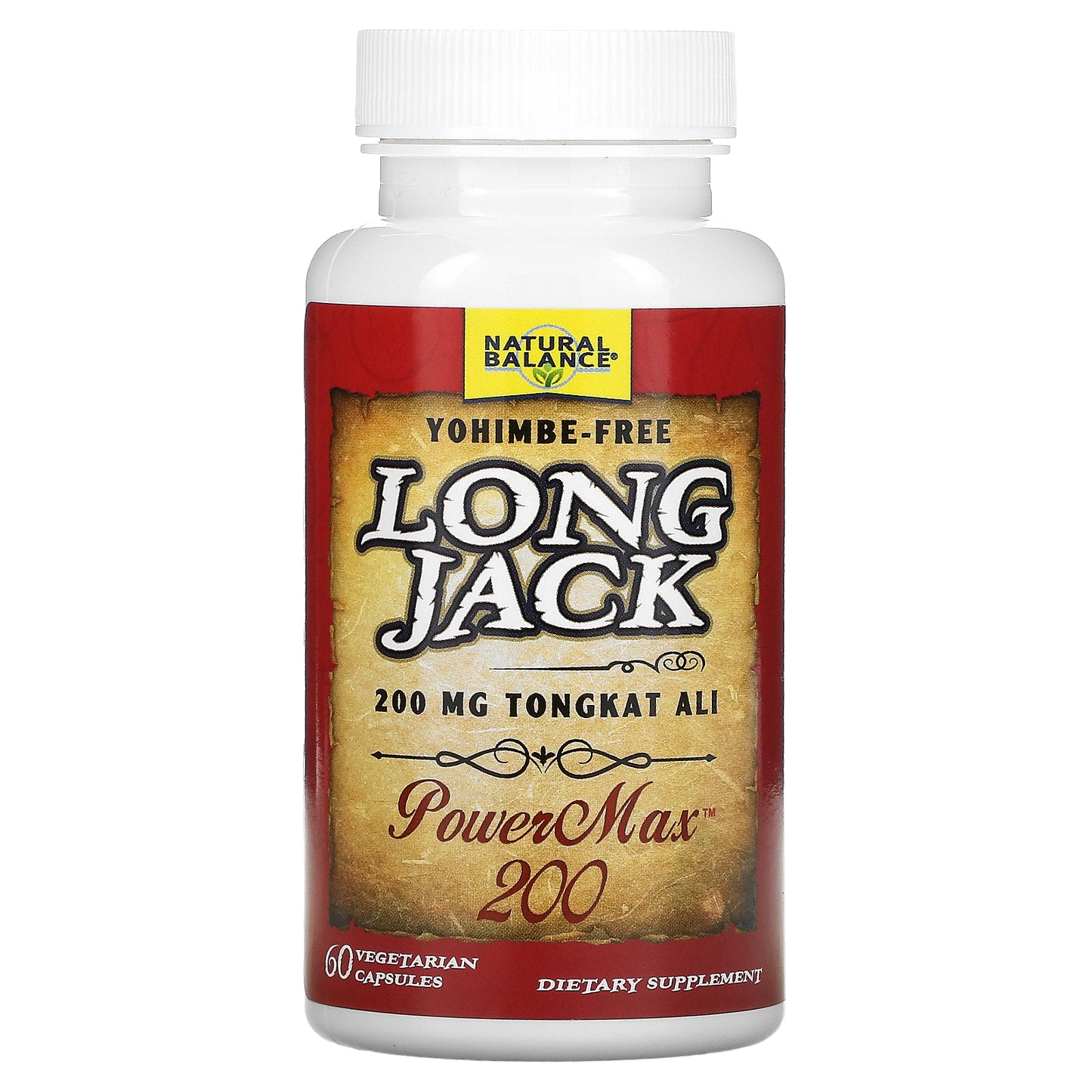 Natural Balance, Long Jack, PowerMax 200, 60 Vegetarian Capsules UPC 047868894129 | HiLife Vitamins