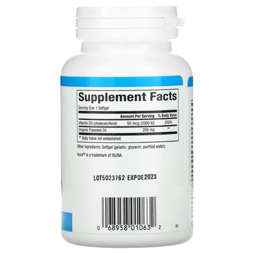 Natural Factors, Vitamin D3, 50 mcg (2,000 IU), 240 Softgels UPC 068958010632 | Hilife Vitamins