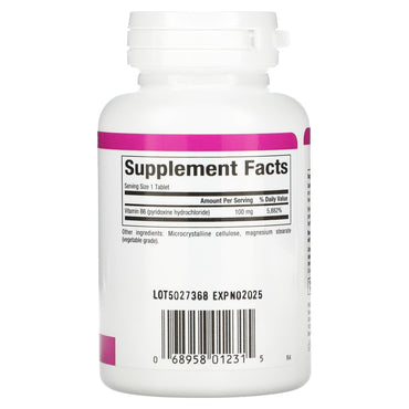 Natural Factors, Vitamin B6, Pyridoxine HCl, 100 mg, 90 Tablets UPC 068958012315 | Hilife Vitamins