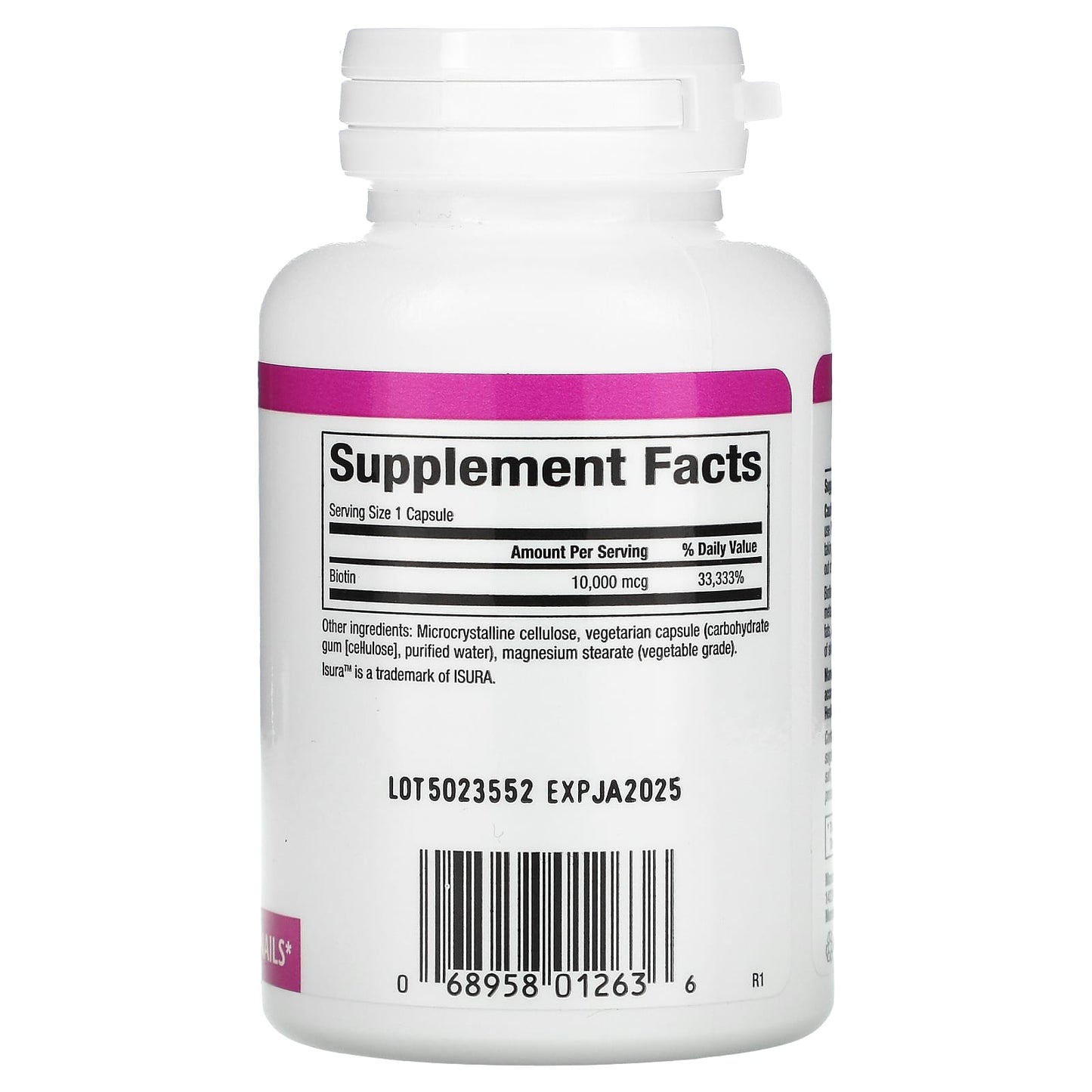 Natural Factors, Extra Strength Biotin, 10,000 mcg, 60 Capsules UPC 068958012636 | Hilife Vitamins