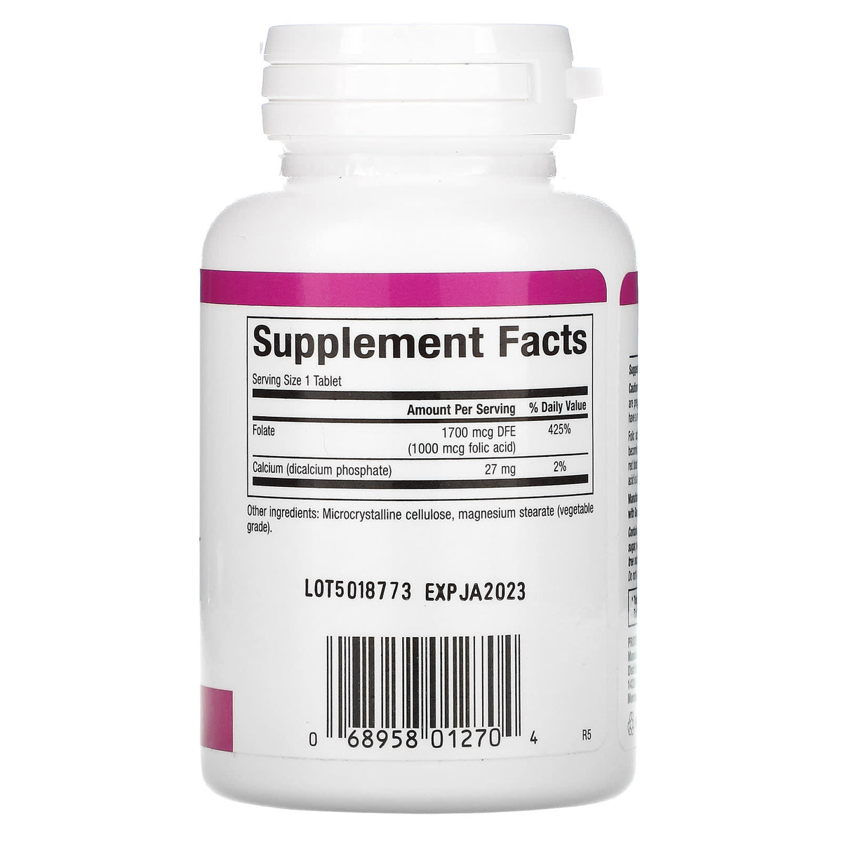 Natural Factors, Folic Acid, 1,000 mcg, 90 Tablets UPC 068958012704 | Hilife Vitamins