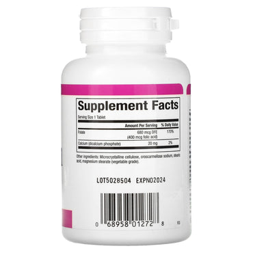 Natural Factors, Folic Acid, 400 mcg, 90 Tablets UPC 068958012728 | Hilife Vitamins