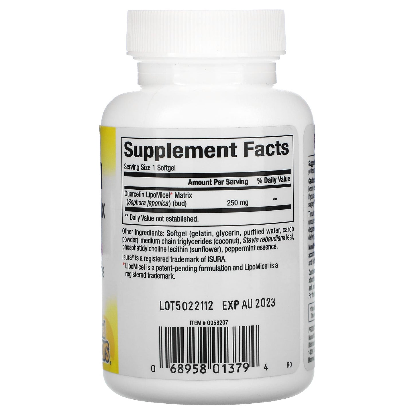 Natural Factors, Quercetin LipoMicel Matrix, 30 Liquid softgels UPC 068958013794 | Hilife Vitamins