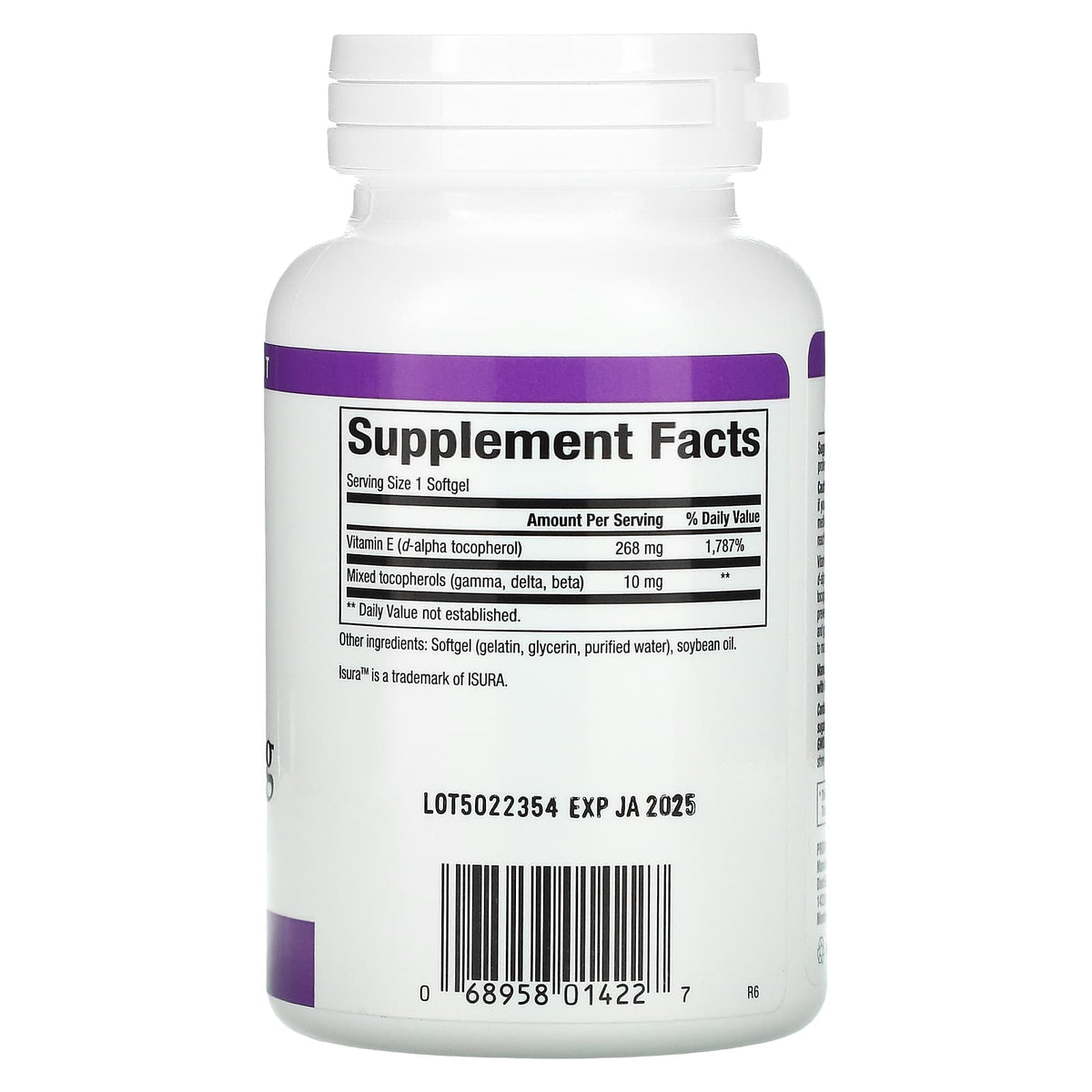 Natural Factors, Mixed Vitamin E, 268 mg (400 IU), 180 Softgels UPC 068958014227 | Hilife Vitamins
