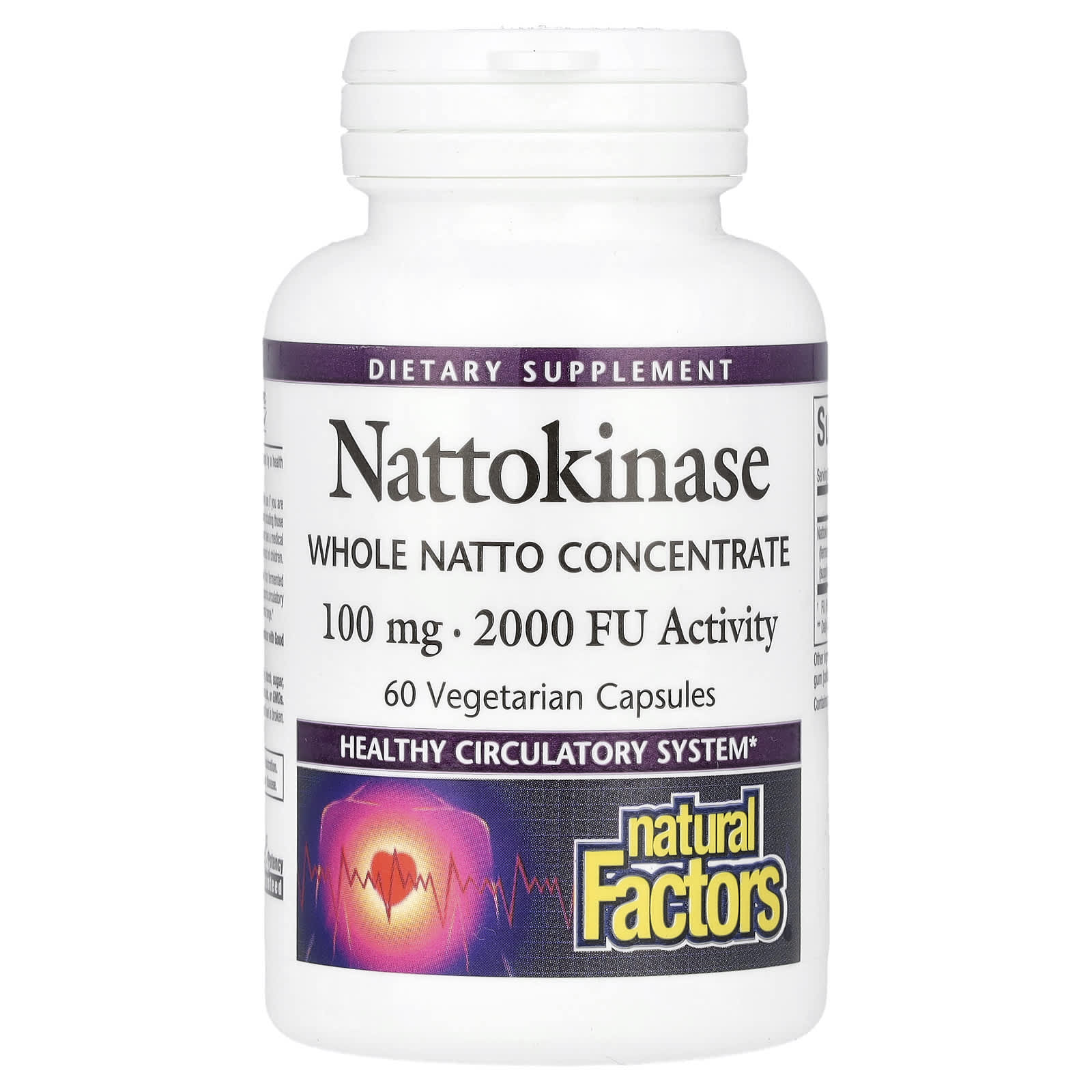 Natural Factors, Nattokinase, 100 mg, 60 Capsules UPC 068958017259 | Hilife Vitamins