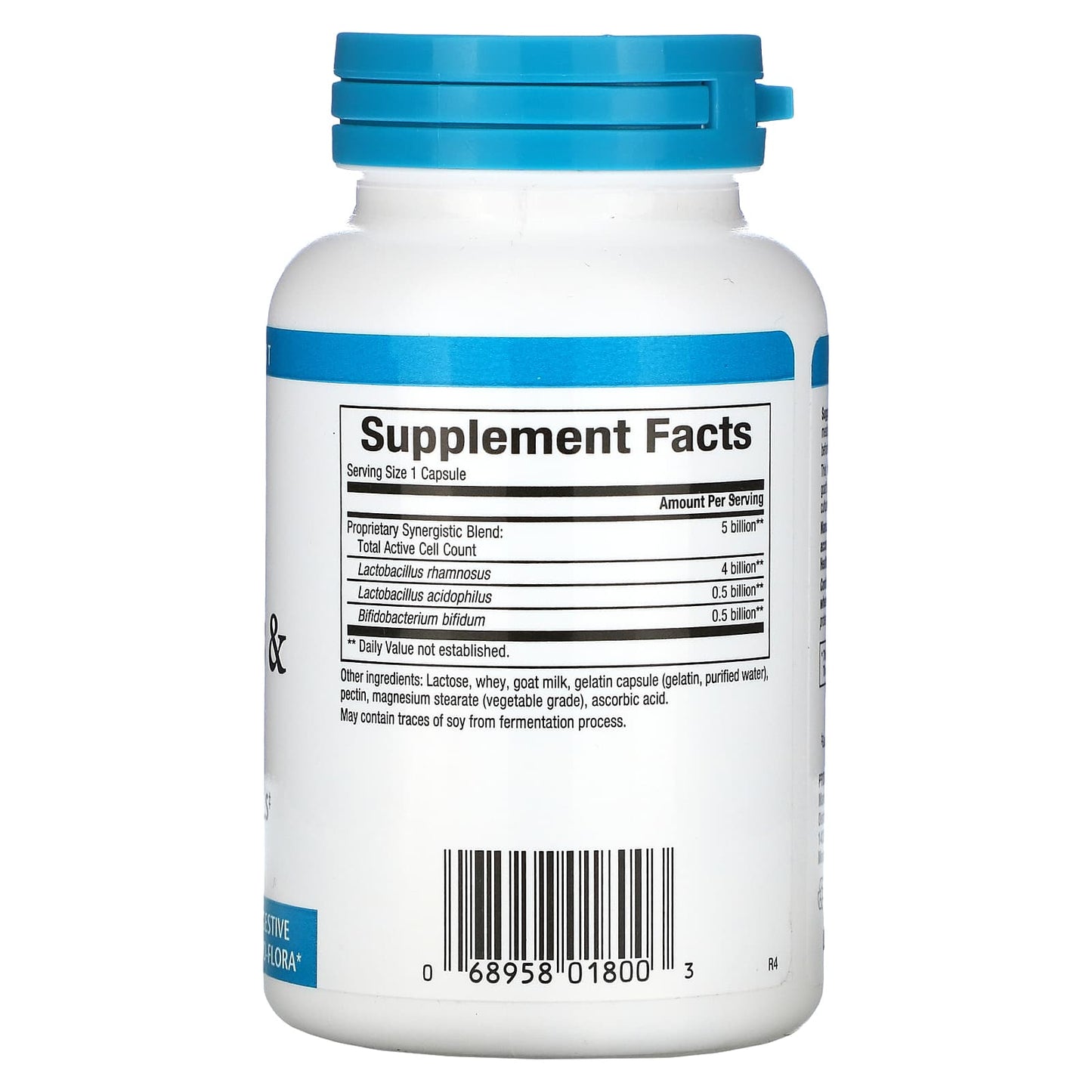 Natural Factors, Acidophilus & Bifidus, 5 Billion, 90 Capsules UPC 068958018003 | Hilife Vitamins