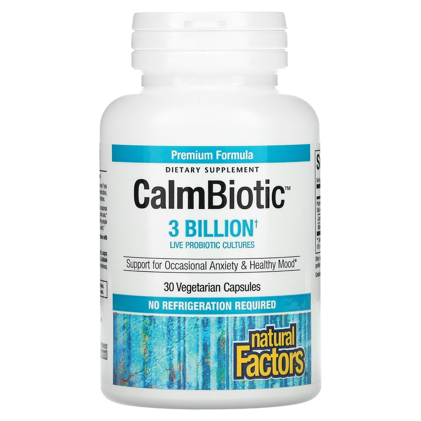 Natural Factors, Calm Biotic, 3 Billion, 30 Vegetarian Capsules UPC 068958018607 | Hilife Vitamins
