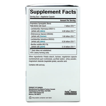 Natural Factors, ReliefBiotic IB, 7 Billion, 30 Capsules UPC 068958018614 | Hilife Vitamins
