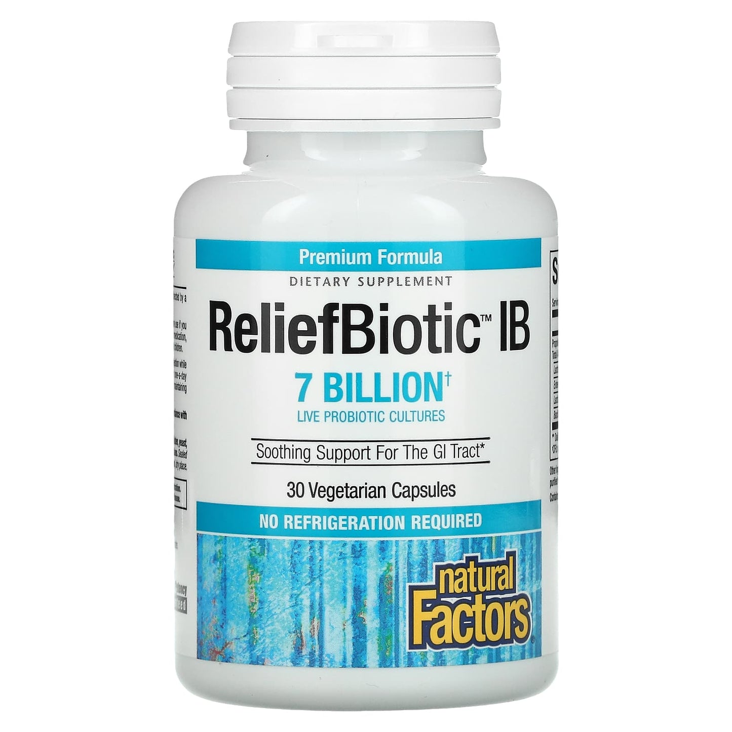 Natural Factors, ReliefBiotic IB, 7 Billion, 30 Capsules UPC 068958018614 | Hilife Vitamins