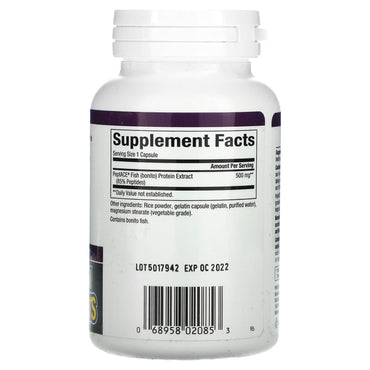 Natural Factors, PeptACE, Fish Peptides, 500 mg, 90 Capsules UPC 068958020853 | Hilife Vitamins