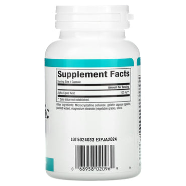 Natural Factors, Alpha-Lipoic Acid, 100 mg, 120 Capsules UPC 068958020969 | Hilife Vitamins