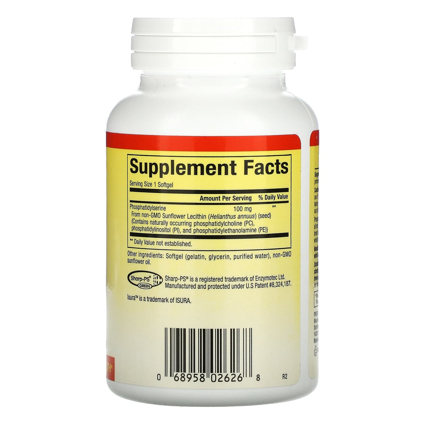 Natural Factors, PS, Phosphatidylserine, 100 mg, 120 Softgels UPC 068958026268 | Hilife Vitamins