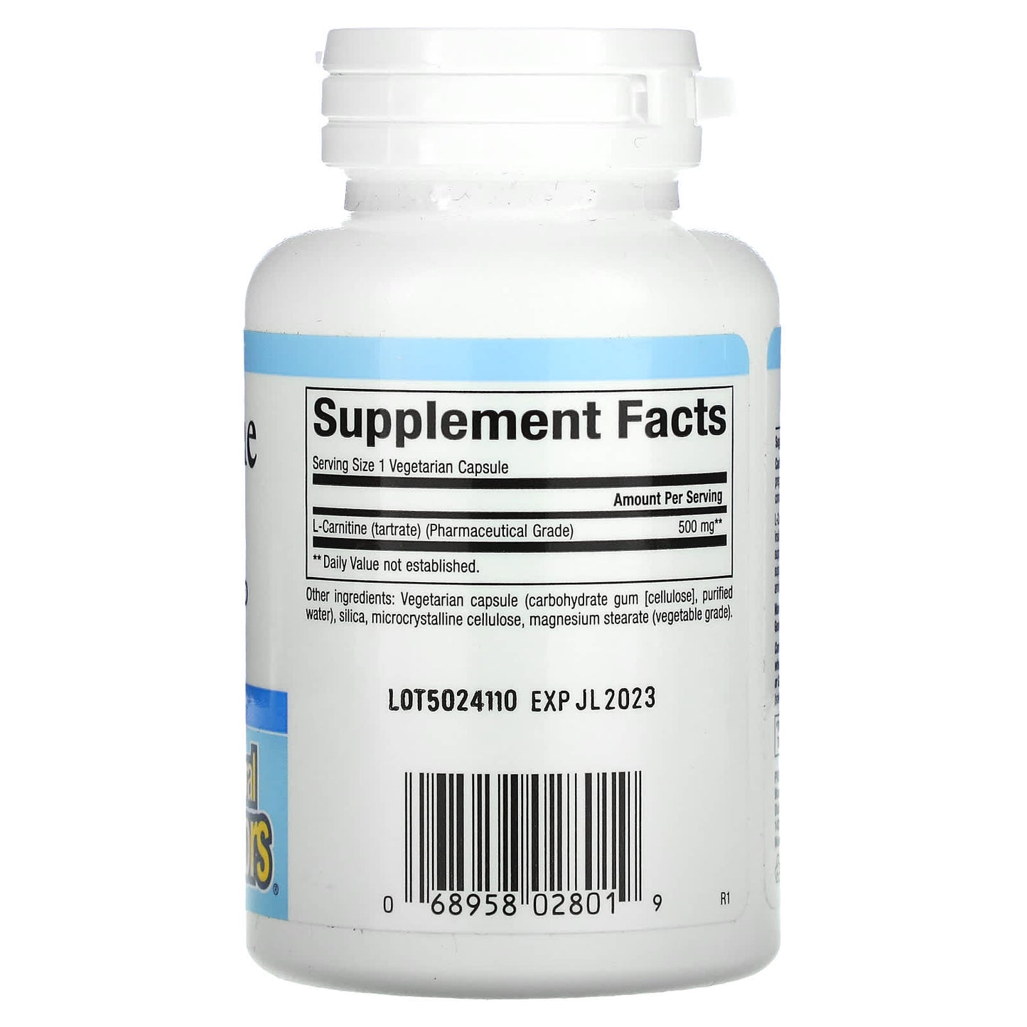 Natural Factors, L-Carnitine, 500 mg, 60 Capsules UPC 068958028019 | Hilife Vitamins