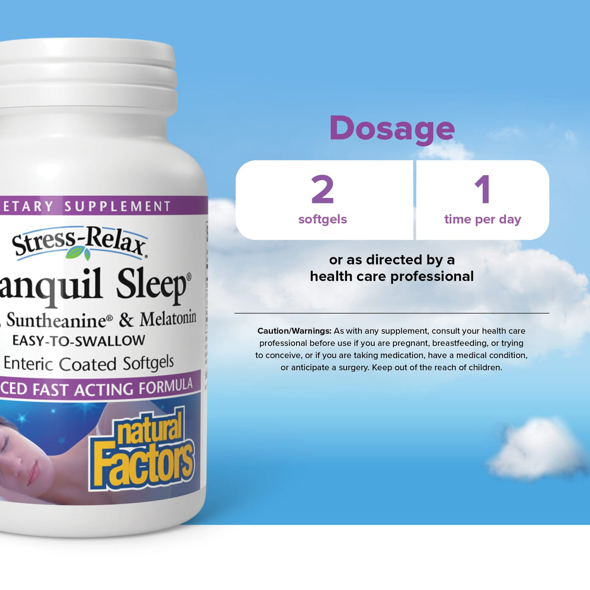 Natural Factors, Stress-Relax, Tranquil Sleep, 90 Softgels UPC 068958028309 | Hilife Vitamins