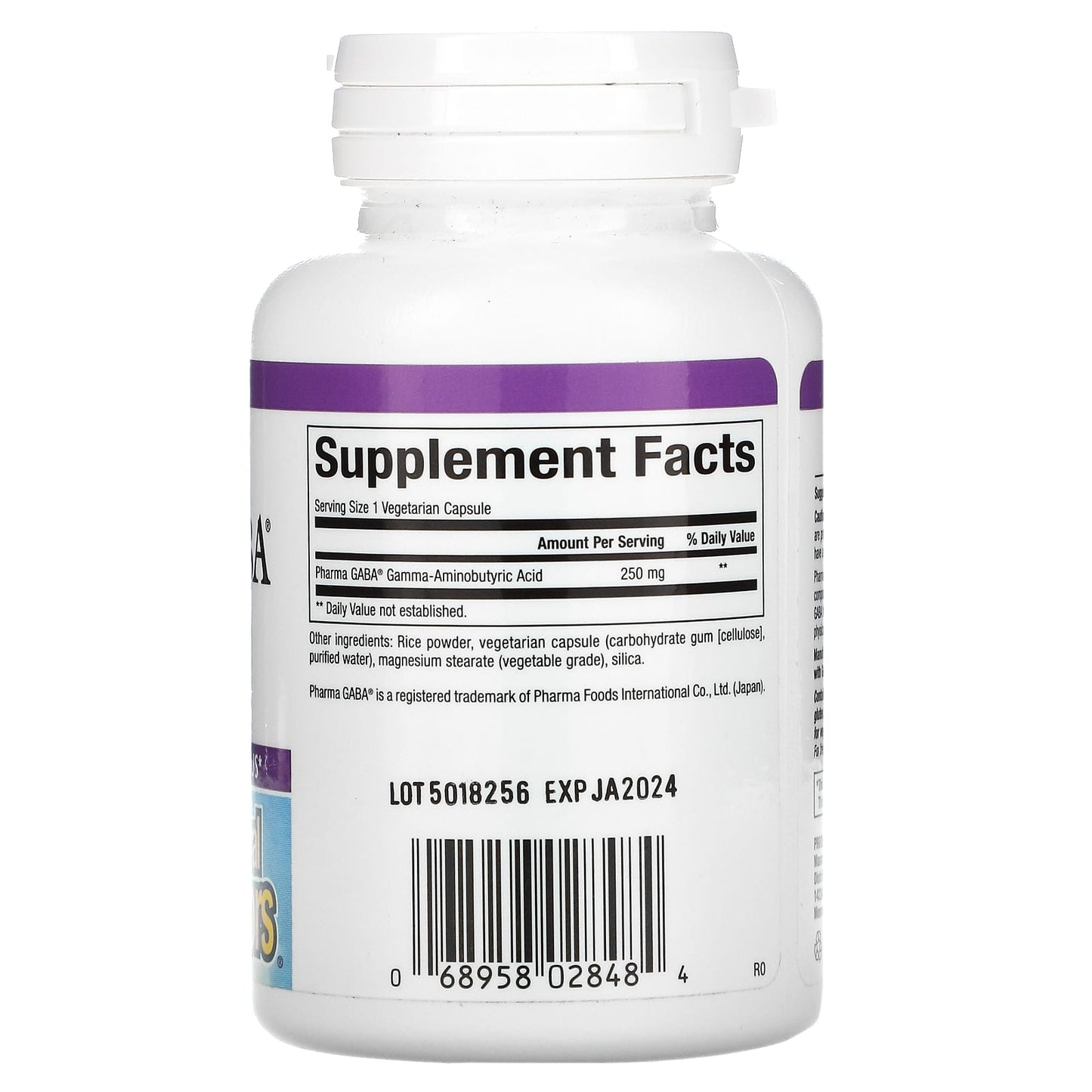 Natural Factors, Stress-Relax, Pharma GABA, 250 mg, 60 Vegetarian Capsules UPC 068958028484 | Hilife Vitamins