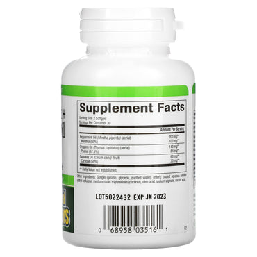 Natural Factors, Peppermint + Oregano Oil Enteric, 60 Softgels UPC 068958035161 | Hilife Vitamins