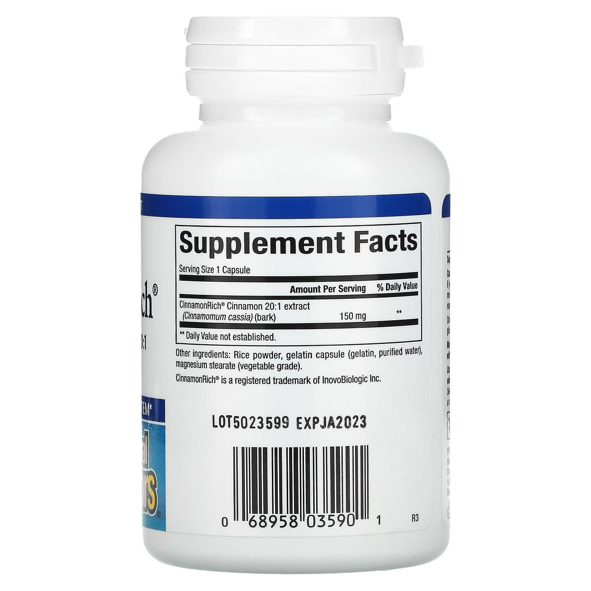 Natural Factors, WellBetX, CinnamonRich, 150 mg, 60 Capsules UPC 068958035901 | Hilife Vitamins