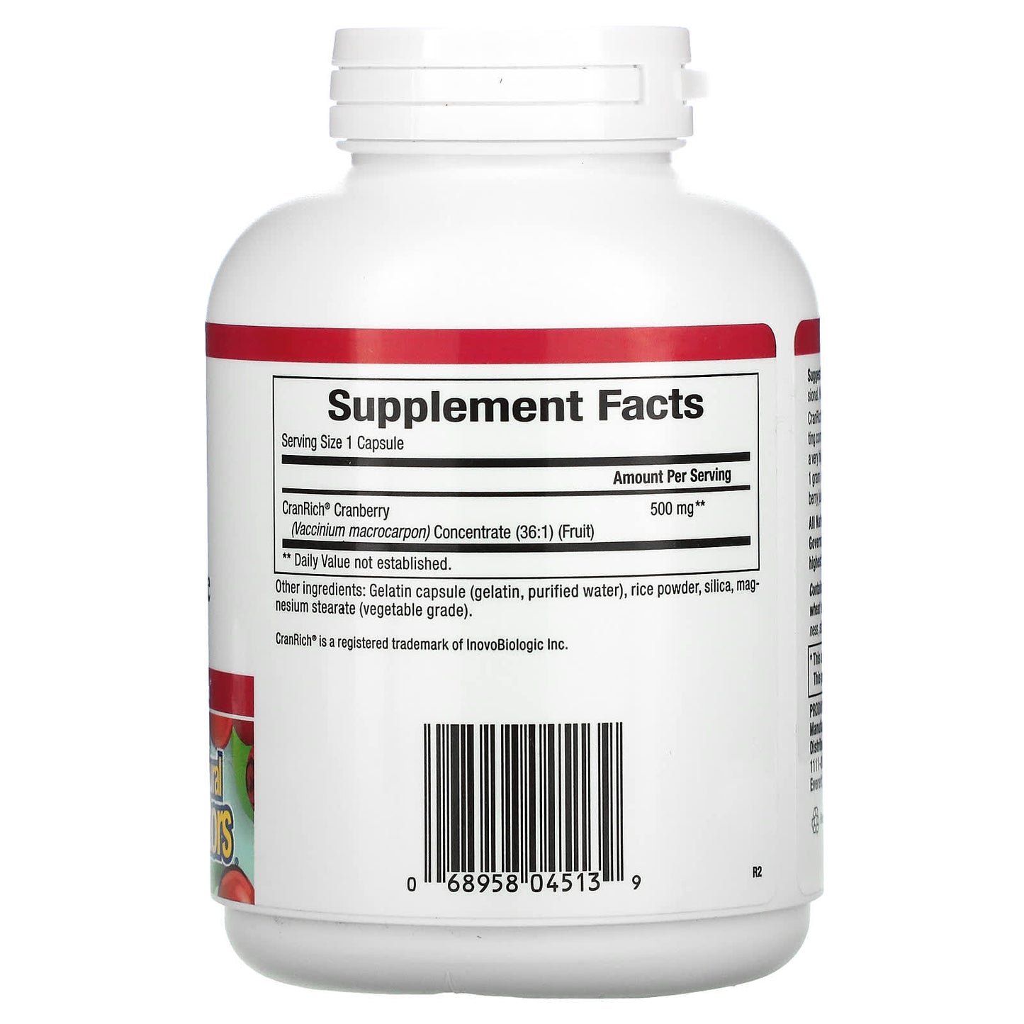 Natural Factors, CranRich, Super Strength, Cranberry Con, 180 Capsules UPC 068958045139 | Hilife Vitamins