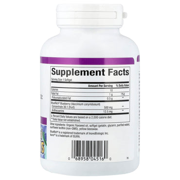 Natural Factors, BlueRich®, Super Strength Blueberry Concentrate, 500 mg, 90 Softgels UPC 068958045160 | Hilife Vitamins