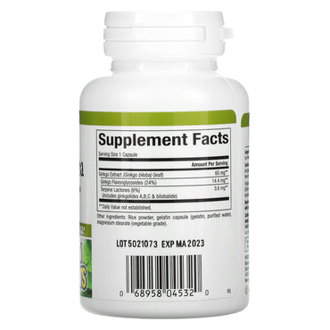 Natural Factors, Ginkgo Biloba, 60 Capsules UPC 068958045320 | Hilife Vitamins