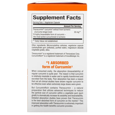 Natural Factors, CurcuminRich, Theracurmin, 120 Capsules UPC 068958045399 | Hilife Vitamins