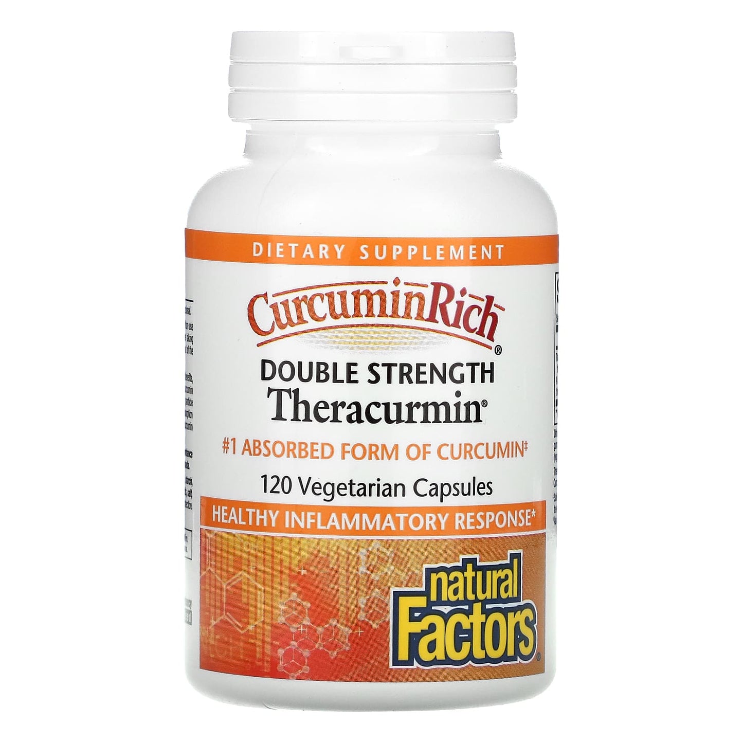 Natural Factors, CurcuminRich, Double Strength Theracurm, 120 Capsules UPC 068958045481 | Hilife Vitamins