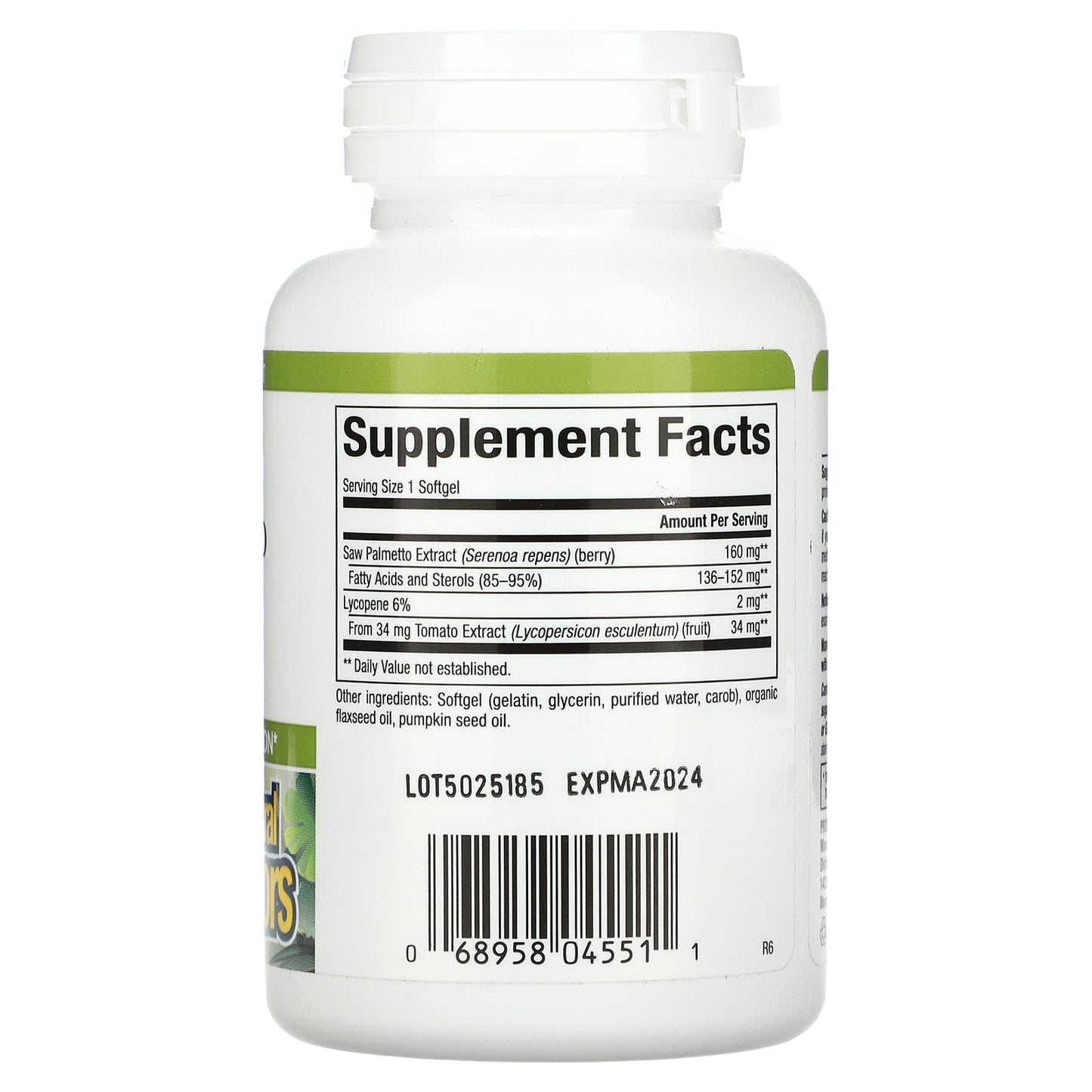 Natural Factors, HerbalFactors, Saw Palmetto with Lycope, 60 Softgels UPC 068958045511 | Hilife Vitamins