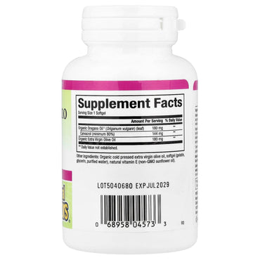 Natural Factors, Oil Of Oregano, 180 mg, 30 Softgels UPC 068958045733 | Hilife Vitamins