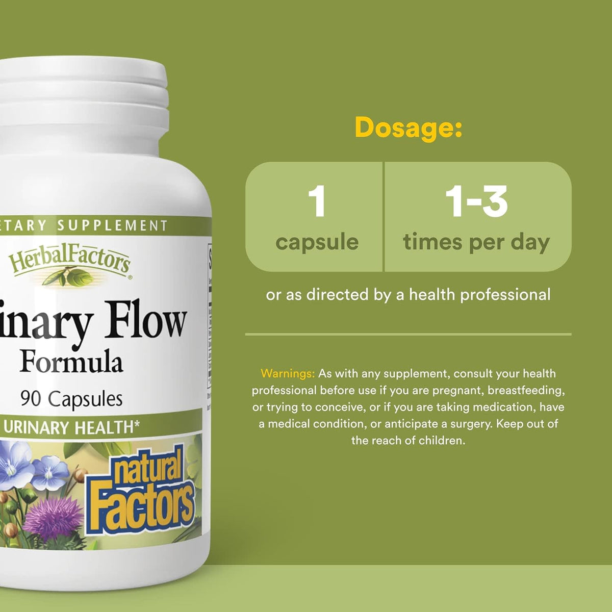 Natural Factors, Urinary Flow Formula, 90 Capsules UPC 068958046303 | Hilife Vitamins