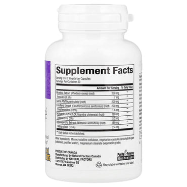 Natural Factors, Womensense®, AdrenaSense®, Adrenal Formula, 60 Capsules UPC 068958049410 | Hilife Vitamins