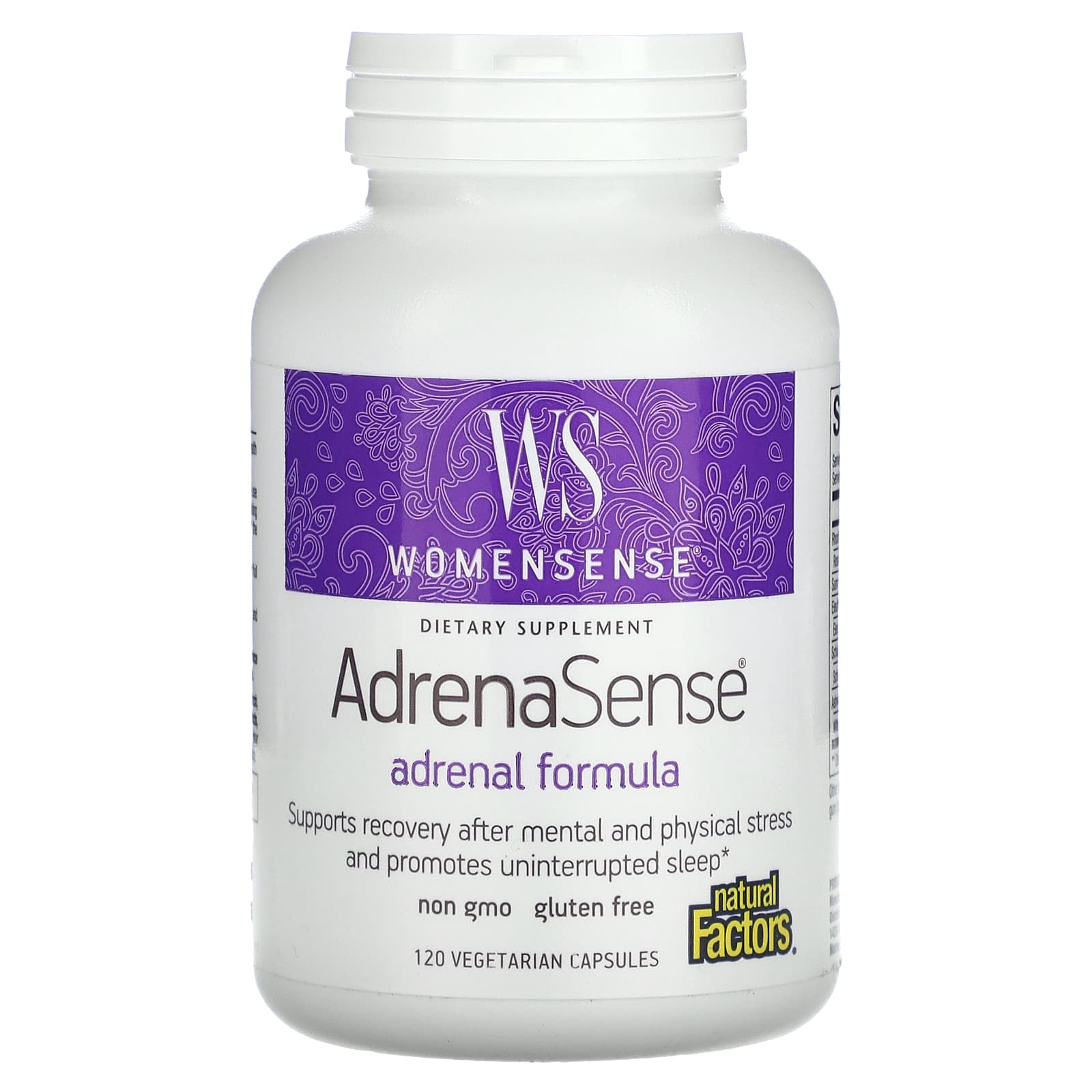 Natural Factors, WomenSense, AdrenaSense, Adrenal Formul, 120 Capsules UPC 068958049427 | Hilife Vitamins