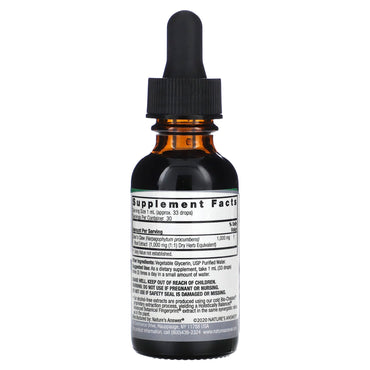 Nature’s Answer, Devil's Claw Alcohol Free Extract, 1 Oz UPC 083000006081 | Hilife Vitamins