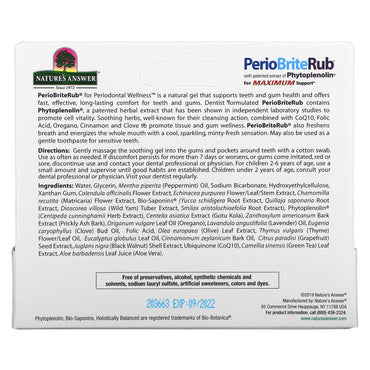 Nature’s Answer, Periobrite Rub Topical Analgesic, 0.5 Oz .5 OZ UPC 083000016424 | Hilife Vitamins