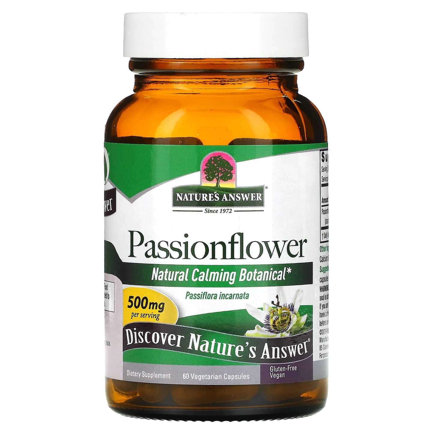 Nature’s Answer, Passion Flower Standardized, 60 Capsules UPC 083000164217 | Hilife Vitamins