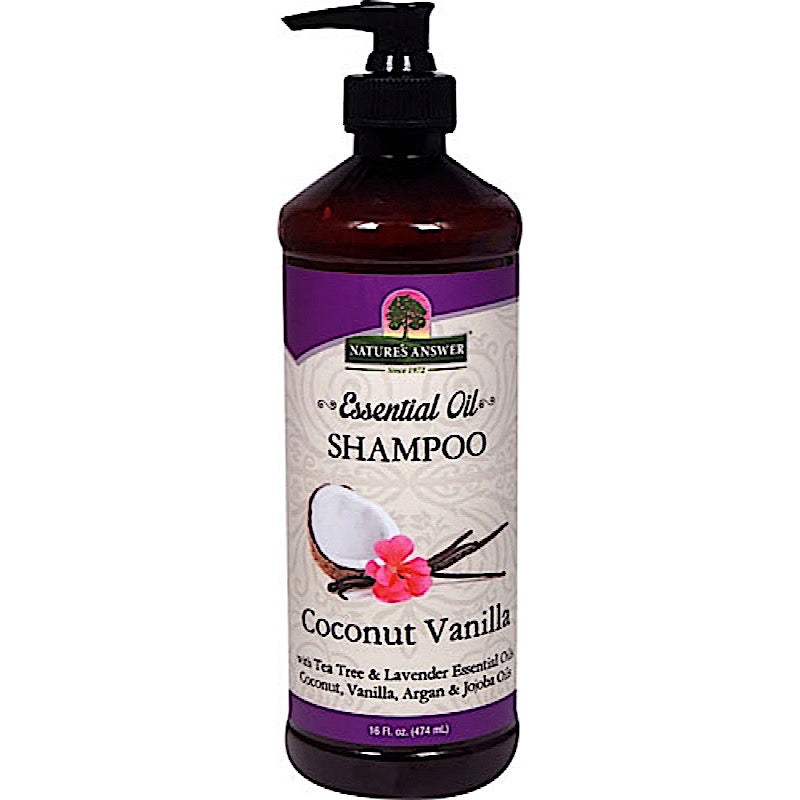 Nature’s Answer, Essential Oil Shampoo Coconut Vanilla, 16 Oz UPC 083000168109 | Hilife Vitamins